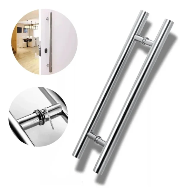 Puxador Para Porta Pivotante De Madeira/vidro Alumínio 60cm - Imagem 2