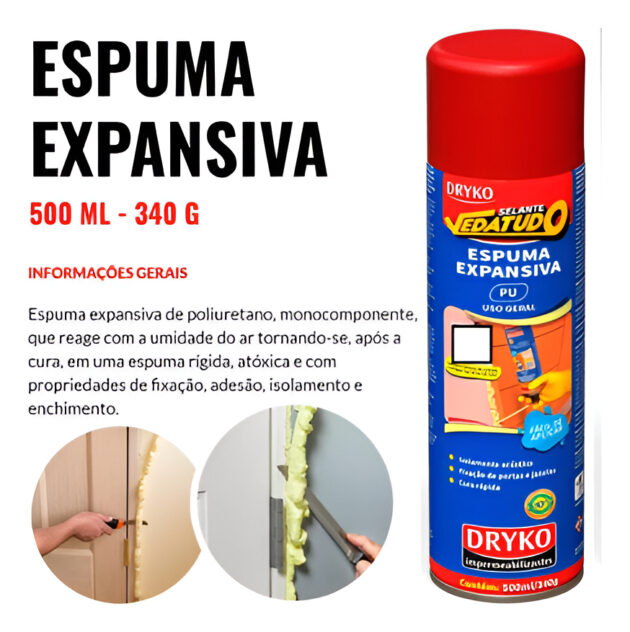 Espuma Expansiva Poliuretano Pu Vedatudo 500ml - Imagem 2
