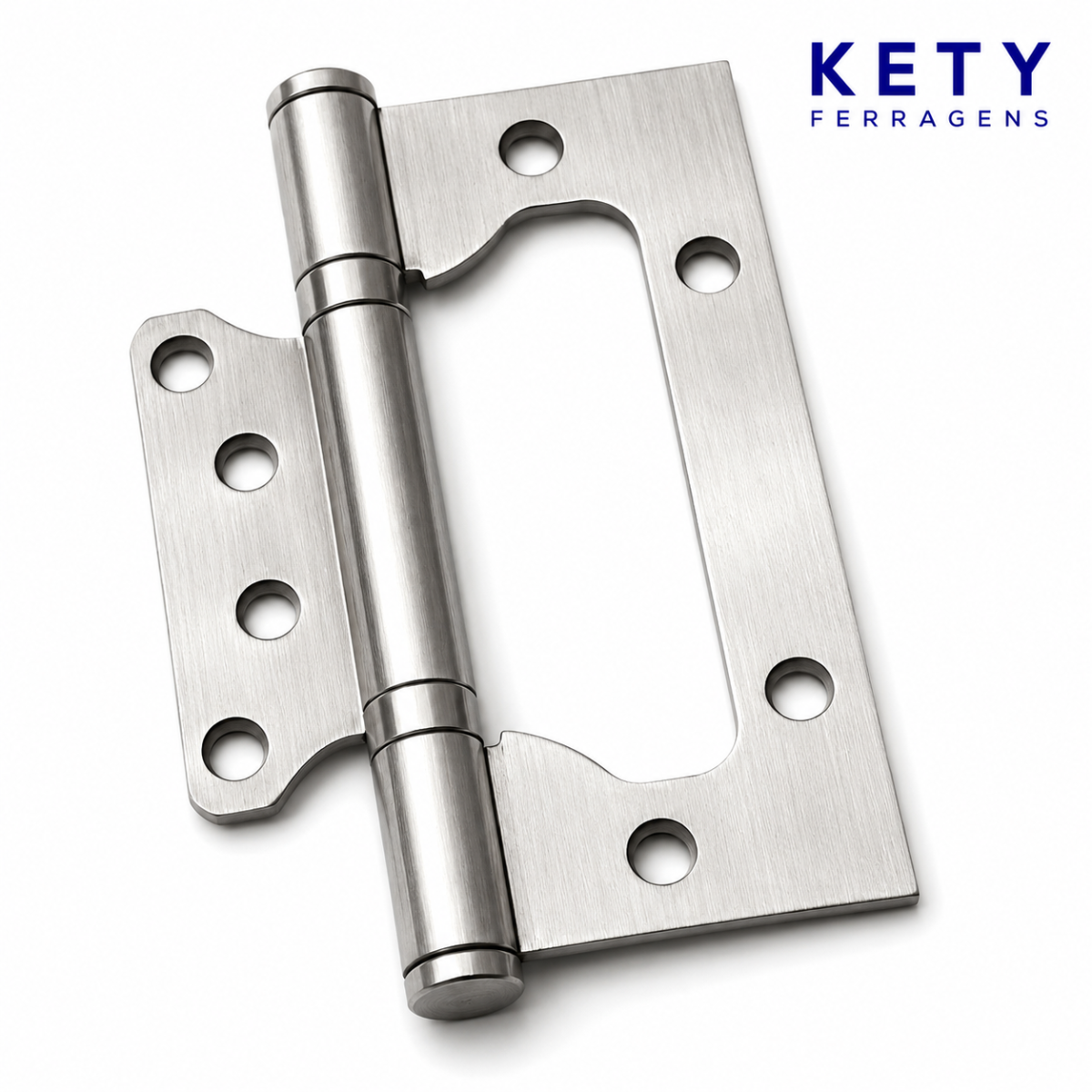 Kit 03 Dobradiças De Porta 4x3 Sobrepor Encaixe Rápido Escovado Aço Inox 304 - Imagem 5
