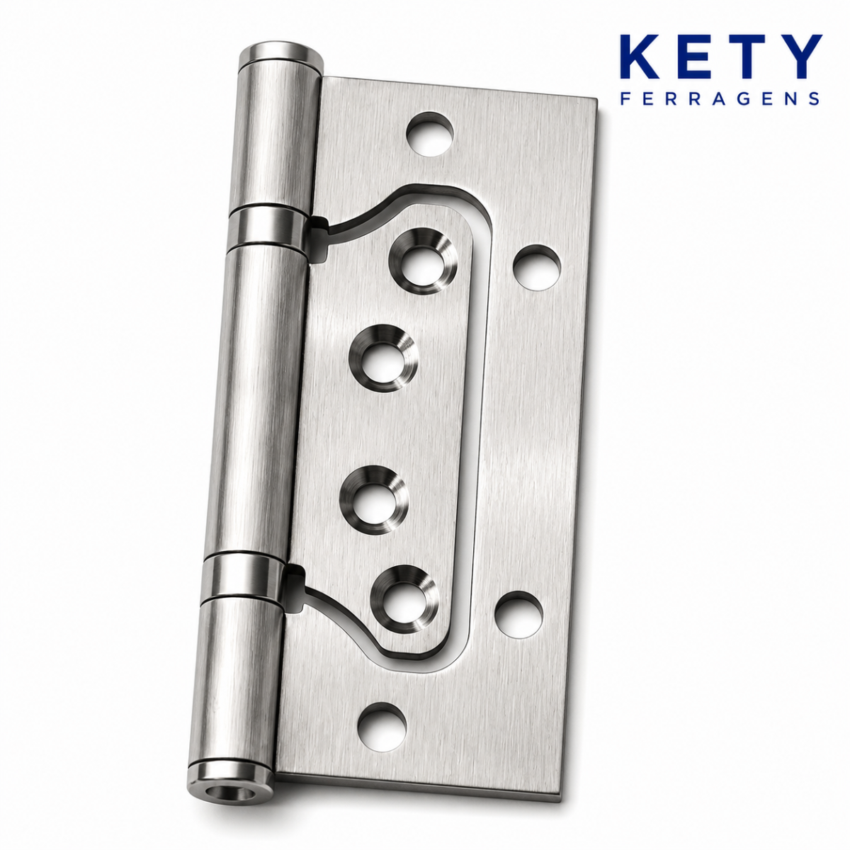 Kit 03 Dobradiças De Porta 4x3 Sobrepor Encaixe Rápido Escovado Aço Inox 304 - Imagem 7