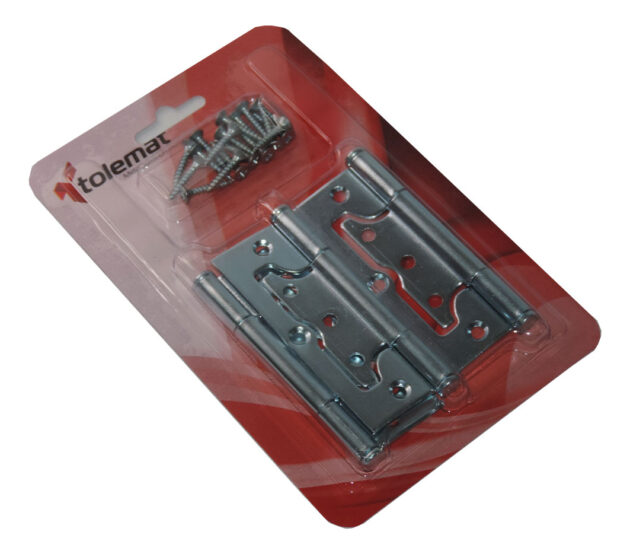 Kit 3 Peças Dobradiça Sobrepor Tolemat 3 1/2 Zincada Sem Rebaixo - Imagem 6