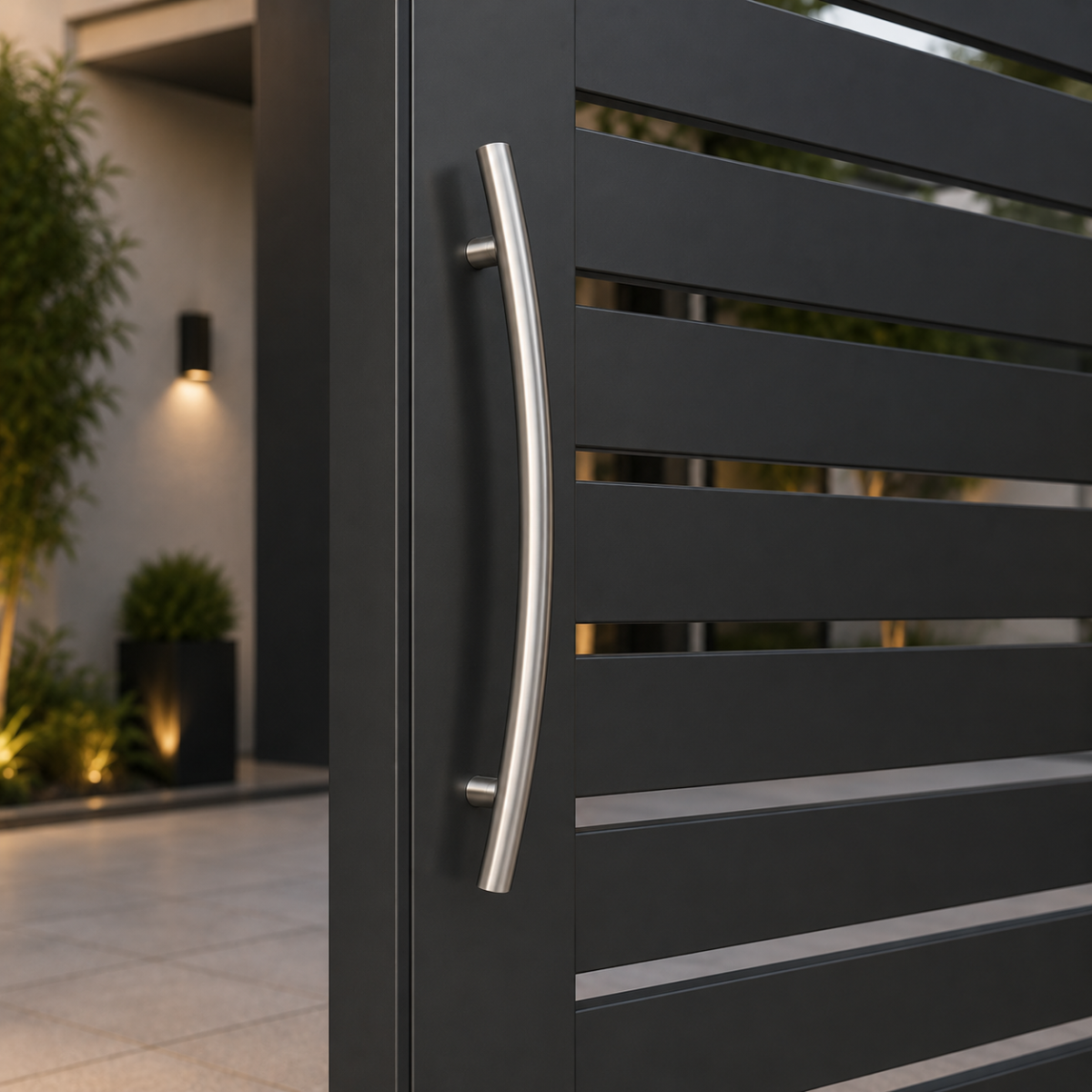 Puxador De Porta Tubular Curvo Belíssima 80cm Aço Inox 304 Polido - Imagem 4