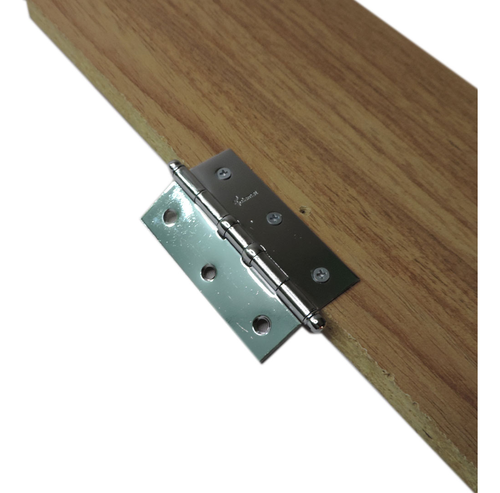 3 Dobradiças 3,5 X 2 5/16 Aço Cromado Pino Bola C/ Anel - Imagem 2