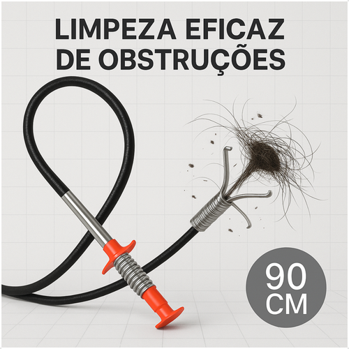 Desentupidor Limpador Pegador Garras Para Pias Ralos Canos 90cm - Imagem 6