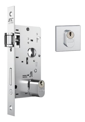 Fechadura Pivotante Rolete 803 Rq1 Inox Quadrada 40mm Stam