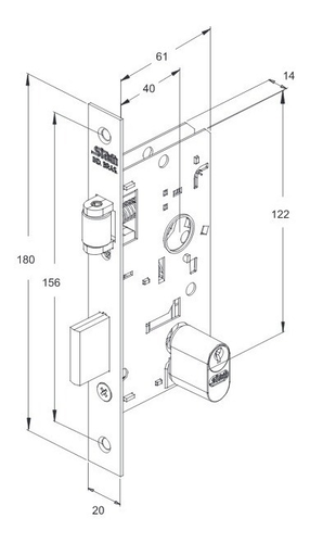 Fechadura Pivotante Rolete 803 Rq1 Inox Quadrada 40mm Stam - Imagem 4