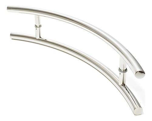Puxador De Porta Tubular Curvo Belíssima 80cm Aço Inox 304 - Imagem 3