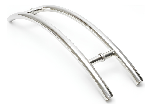 Puxador De Porta Tubular Curvo Belíssima 80cm Aço Inox 304 - Imagem 2
