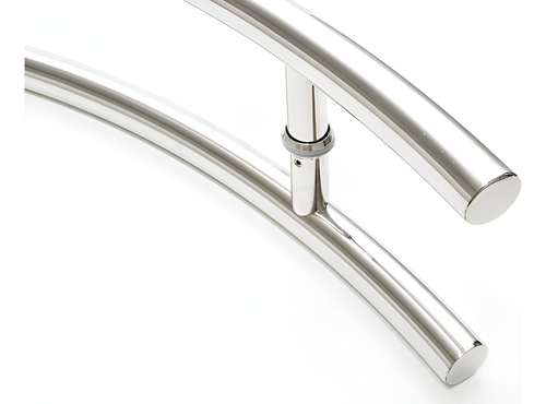 Puxador De Porta Tubular Curvo Belíssima 80cm Aço Inox 304 - Imagem 4